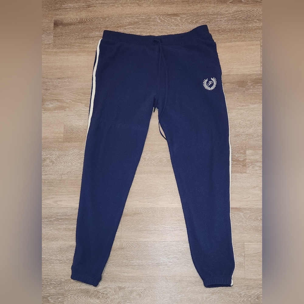 VS Pink Reversed Fleece High-Waist Gym Pants - Size Large